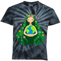 Green Mother Earth Day Gaia Save Our Planet Kids Tie-Dye T-Shirt