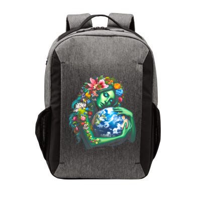 Green Mother Earth Day Vector Backpack