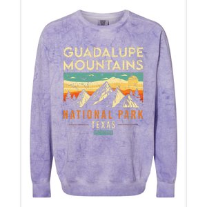 Guadalupe Mountains Est 1966 Texas Retro National Park Colorblast Crewneck Sweatshirt