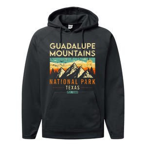 Guadalupe Mountains Est 1966 Texas Retro National Park Performance Fleece Hoodie