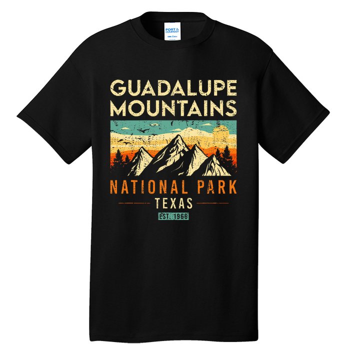 Guadalupe Mountains Est 1966 Texas Retro National Park Tall T-Shirt