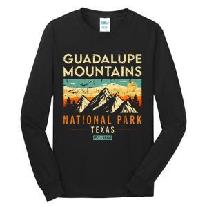 Guadalupe Mountains Est 1966 Texas Retro National Park Tall Long Sleeve T-Shirt