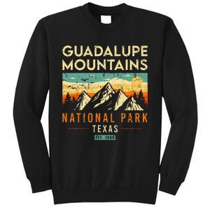 Guadalupe Mountains Est 1966 Texas Retro National Park Tall Sweatshirt