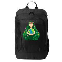 Green Mother Earth Day Gaia Save Our Planet City Backpack