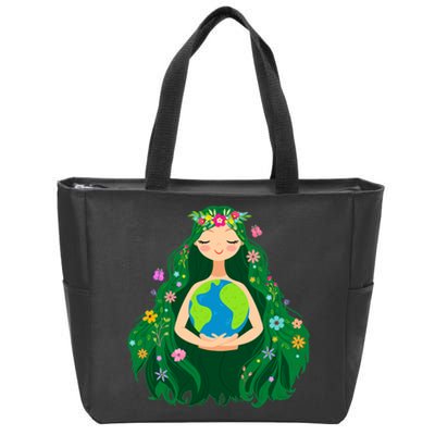 Green Mother Earth Day Gaia Save Our Planet Zip Tote Bag