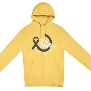 Grey Matters Every Single Day Fighter Brain Tumor Awareness Gift Premium Pullover Hoodie