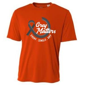 Grey Matters Every Single Day Fighter Brain Tumor Awareness Gift Cooling Performance Crew T-Shirt