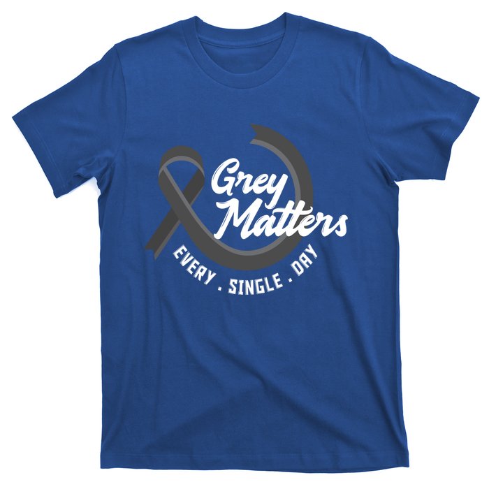 Grey Matters Every Single Day Fighter Brain Tumor Awareness Gift T-Shirt