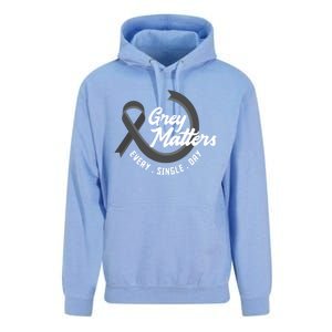 Grey Matters Every Single Day Fighter Brain Tumor Awareness Gift Unisex Surf Hoodie