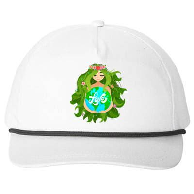 Green Mother Earth Day Gaia Save Our Planet Gift Snapback Five-Panel Rope Hat