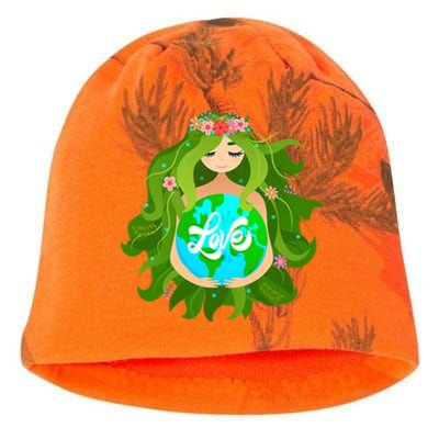 Green Mother Earth Day Gaia Save Our Planet Gift Kati - Camo Knit Beanie