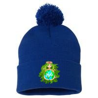 Green Mother Earth Day Gaia Save Our Planet Gift Pom Pom 12in Knit Beanie