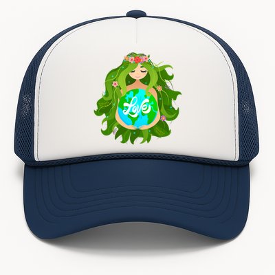 Green Mother Earth Day Gaia Save Our Planet Gift Trucker Hat