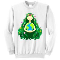 Green Mother Earth Day Gaia Save Our Planet Women Sweatshirt