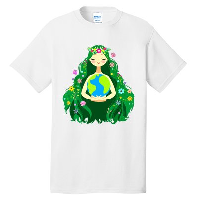 Green Mother Earth Day Gaia Save Our Planet Women Tall T-Shirt