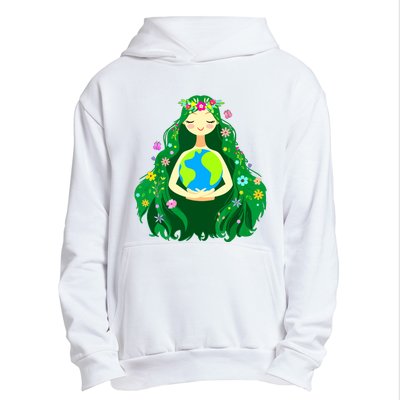 Green Mother Earth Day Gaia Save Our Planet Women Urban Pullover Hoodie