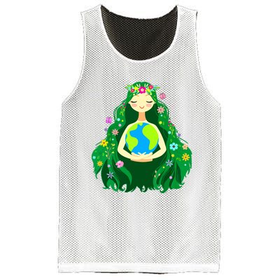 Green Mother Earth Day Gaia Save Our Planet Women Mesh Reversible Basketball Jersey Tank