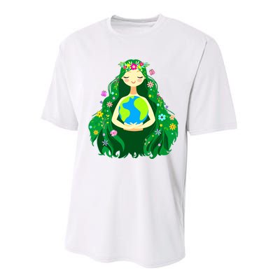 Green Mother Earth Day Gaia Save Our Planet Women Performance Sprint T-Shirt