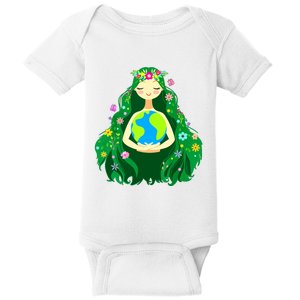 Green Mother Earth Day Gaia Save Our Planet Women Baby Bodysuit