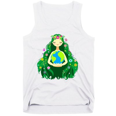 Green Mother Earth Day Gaia Save Our Planet Women Tank Top