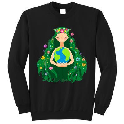 Green Mother Earth Day Gaia Save Our Planet Tall Sweatshirt