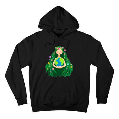 Green Mother Earth Day Gaia Save Our Planet Tall Hoodie