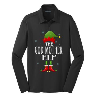 God Mother Elf Xmas Matching Family Group Christmas Party Cute Gift Silk Touch Performance Long Sleeve Polo