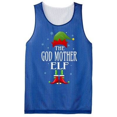 God Mother Elf Xmas Matching Family Group Christmas Party Cute Gift Mesh Reversible Basketball Jersey Tank