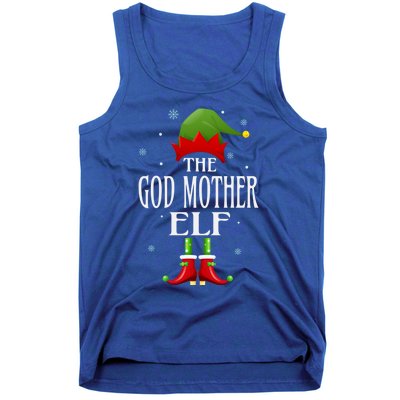 God Mother Elf Xmas Matching Family Group Christmas Party Cute Gift Tank Top