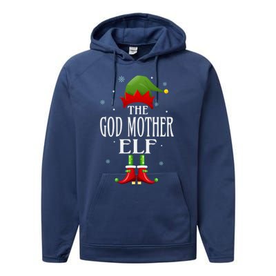 God Mother Elf Xmas Matching Family Group Christmas Party Cute Gift Performance Fleece Hoodie