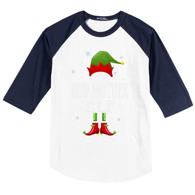 God Mother Elf Xmas Matching Family Group Christmas Party Cute Gift Baseball Sleeve Shirt