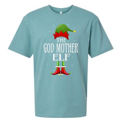 God Mother Elf Xmas Matching Family Group Christmas Party Cute Gift Sueded Cloud Jersey T-Shirt