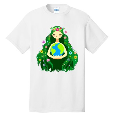 Green Mother Earth Day Gaia Save Our Planet Women Tall T-Shirt