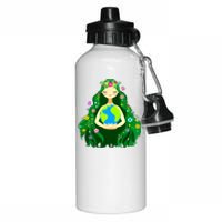 Green Mother Earth Day Gaia Save Our Planet Women Aluminum Water Bottle