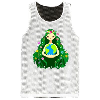 Green Mother Earth Day Gaia Save Our Planet Women Mesh Reversible Basketball Jersey Tank