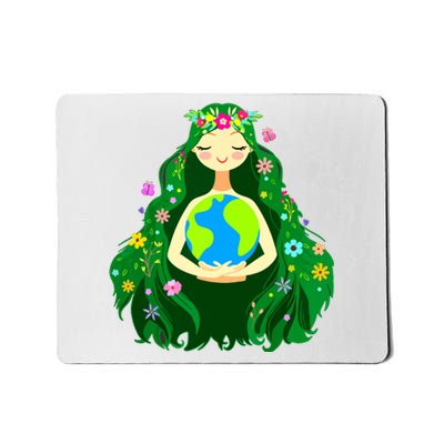 Green Mother Earth Day Gaia Save Our Planet Women Mousepad