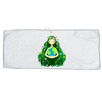 Green Mother Earth Day Gaia Save Our Planet Women Large Microfiber Waffle Golf Towel