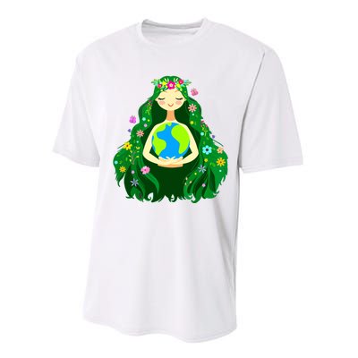 Green Mother Earth Day Gaia Save Our Planet Women Performance Sprint T-Shirt