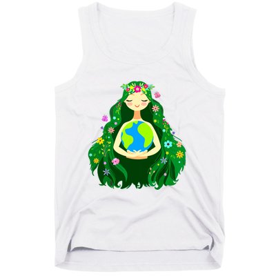 Green Mother Earth Day Gaia Save Our Planet Women Tank Top