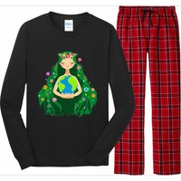 Green Mother Earth Day Gaia Save Our Planet Long Sleeve Pajama Set