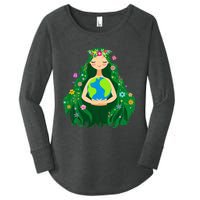 Green Mother Earth Day Gaia Save Our Planet Women's Perfect Tri Tunic Long Sleeve Shirt