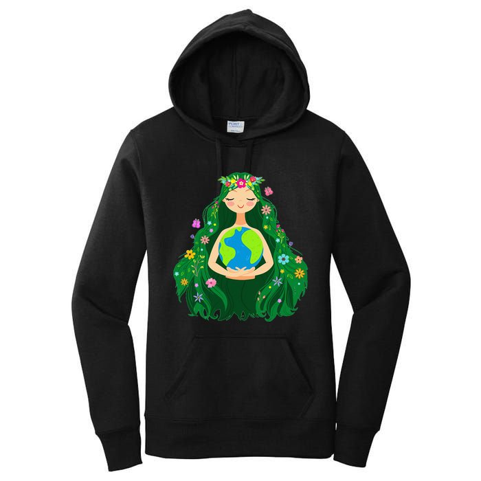 Green Mother Earth Day Gaia Save Our Planet Women's Pullover Hoodie