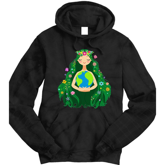 Green Mother Earth Day Gaia Save Our Planet Tie Dye Hoodie