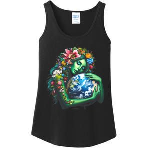 Green Mother Earth Day Gaia Save Our Planet Ladies Essential Tank