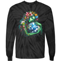 Green Mother Earth Day Gaia Save Our Planet Tie-Dye Long Sleeve Shirt