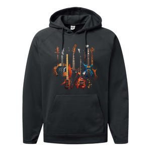 Guitar Musician Electric Guitars Player Performance Fleece Hoodie