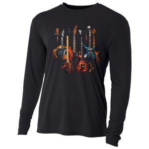 Guitar Musician Electric Guitars Player Cooling Performance Long Sleeve Crew