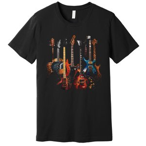 Guitar Musician Electric Guitars Player Premium T-Shirt