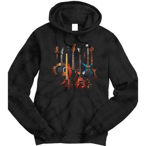 Guitar Musician Electric Guitars Player Tie Dye Hoodie