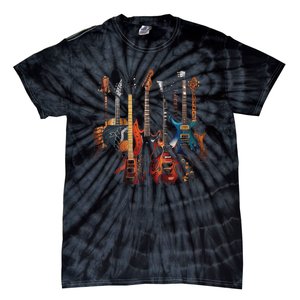 Guitar Musician Electric Guitars Player Tie-Dye T-Shirt